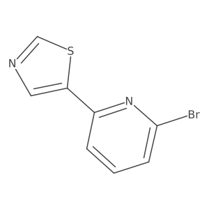 2-Bromo-6-(1,3-thiazol-5-yl)pyridine结构式