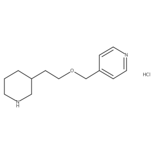 4-((2-(Piperidin-3-yl)ethoxy)methyl)pyridine hydrochloride结构式