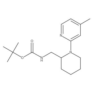 Tert-butyl ((1-(4-methylpyridin-2-yl)piperidin-2-yl)methyl)carbamate结构式
