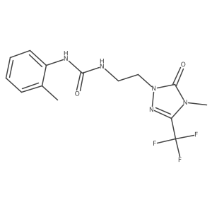 1-[2-[4-methyl-5-oxo-3-(trifluoromethyl)-1,2,4-triazol-1-yl]ethyl]-3-(o-tolyl)urea Structure