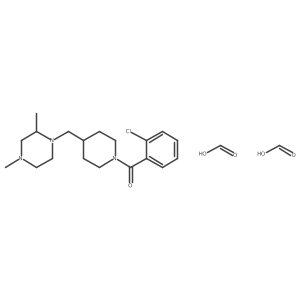 (2-Chlorophenyl)(4-((2,4-dimethylpiperazin-1-yl)methyl)piperidin-1-yl)methanone diformate结构式