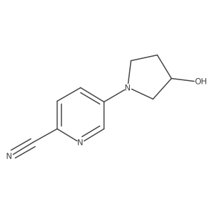 5-(3-Hydroxypyrrolidin-1-yl)picolinonitrile结构式