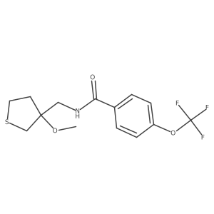 N-((3-methoxytetrahydrothiophen-3-yl)methyl)-4-(trifluoromethoxy)benzamide结构式