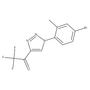 1-[1-(4-bromo-2-methylphenyl)-1H-1,2,3-triazol-4-yl]-2,2,2-trifluoroethan-1-one结构式