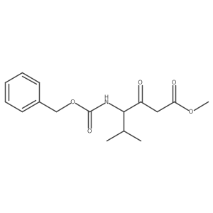 (4R)-4-Benzyloxycarbonylamino-5-methyl-3-oxo-hexanoic Acid Methyl Ester结构式