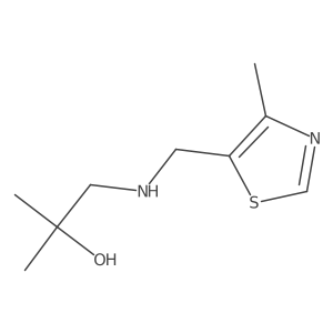 2-Methyl-1-{[(4-methyl-1,3-thiazol-5-yl)methyl]amino}propan-2-ol Structure