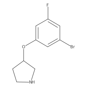 3-(3-Bromo-5-fluorophenoxy)pyrrolidine Structure