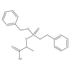 2-((Bis(benzyloxy)phosphoryl)oxy)propanoic acid结构式