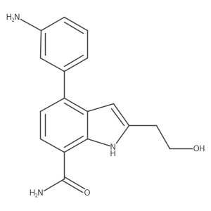 4-(3-aminophenyl)-2-(2-hydroxyethyl)-1H-indole-7-carboxamide Structure