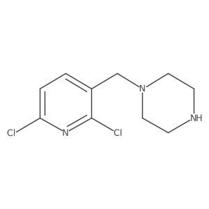 1-[(2,6-Dichloropyridin-3-yl)methyl]piperazine结构式