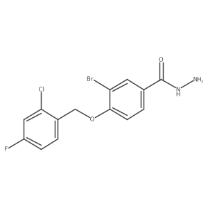 3-Bromo-4-((2-chloro-4-fluorobenzyl)oxy)benzohydrazide结构式