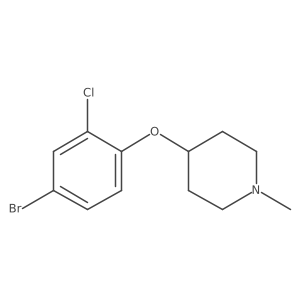 4-(4-Bromo-2-chlorophenoxy)-1-methylpiperidine结构式