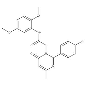 2-[2-(4-Chlorophenyl)-4-methyl-6-oxo-1,6-dihydropyrimidin-1-YL]-N-(2,5-dimethoxyphenyl)acetamide结构式