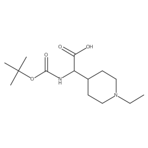 2-{[(Tert-butoxy)carbonyl]amino}-2-(1-ethylpiperidin-4-yl)acetic acid Structure