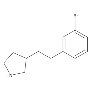 3-[2-(3-Bromophenyl)ethyl]pyrrolidine结构式
