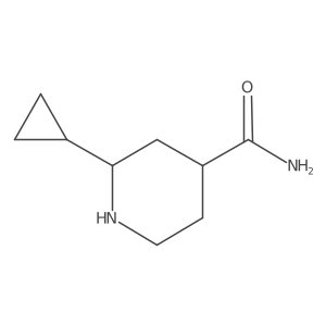 2-Cyclopropylpiperidine-4-carboxamide结构式