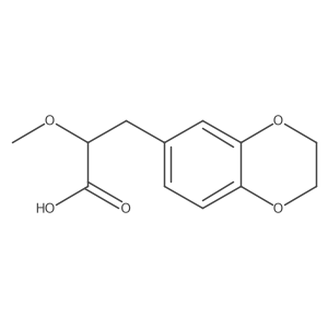 3-(2,3-Dihydro-1,4-benzodioxin-6-yl)-2-methoxypropanoic acid结构式
