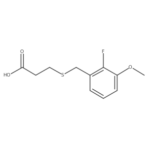 3-[[(2-Fluoro-3-methoxyphenyl)methyl]thio]propanoic acid结构式
