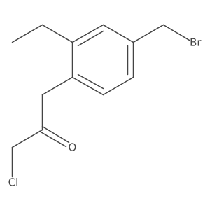 1-(4-(Bromomethyl)-2-ethylphenyl)-3-chloropropan-2-one结构式