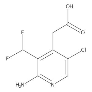 2-(2-Amino-5-chloro-3-(difluoromethyl)pyridin-4-yl)acetic acid Structure