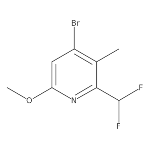 4-Bromo-2-(difluoromethyl)-6-methoxy-3-methylpyridine Structure