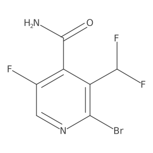 2-Bromo-3-(difluoromethyl)-5-fluoroisonicotinamide结构式