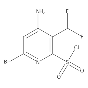 4-Amino-6-bromo-3-(difluoromethyl)pyridine-2-sulfonyl chloride Structure