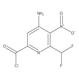 4-Amino-6-(difluoromethyl)-5-nitropicolinoyl chloride Structure
