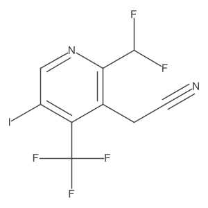 2-(Difluoromethyl)-5-iodo-4-(trifluoromethyl)pyridine-3-acetonitrile结构式