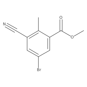 Methyl 5-bromo-3-cyano-2-methylbenzoate Structure