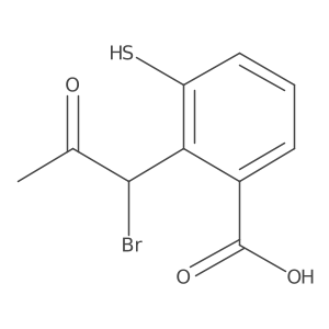 2-(1-Bromo-2-oxopropyl)-3-mercaptobenzoic acid Structure