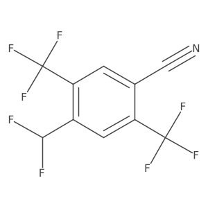 4-(Difluoromethyl)-2,5-bis(trifluoromethyl)benzonitrile结构式