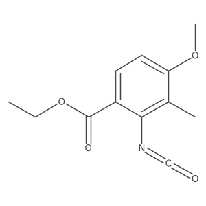 2-Isocyanato-4-methoxy-3-methylbenzoic acid ethyl ester结构式
