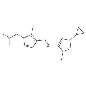 3-cyclopropyl-N-{[1-(2,2-difluoroethyl)-5-methyl-1H-pyrazol-4-yl]methyl}-1-methyl-1H-pyrazol-5-amine Structure