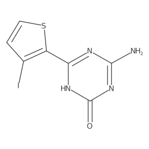 4-Amino-6-(3-iodothiophen-2-yl)-2,5-dihydro-1,3,5-triazin-2-one Structure