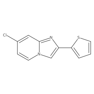 7-Chloro-2-(thiophen-2-yl)imidazo[1,2-a]pyridine结构式