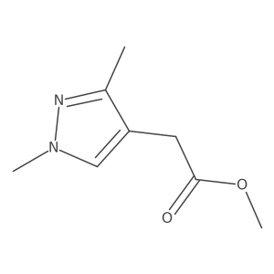 methyl 2-(1,3-dimethyl-1H-pyrazol-4-yl)acetate结构式