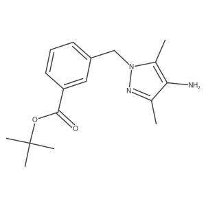 tert-butyl 3-[(4-amino-3,5-dimethyl-1H-pyrazol-1-yl)methyl]benzoate结构式