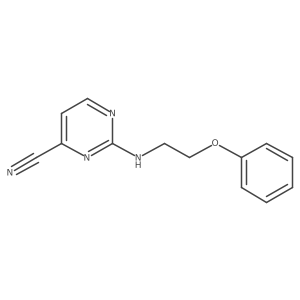 2-[(2-Phenoxyethyl)amino]pyrimidine-4-carbonitrile Structure