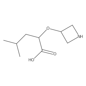 2-(Azetidin-3-yloxy)-4-methylpentanoic acid结构式