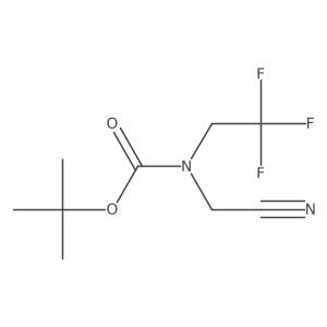 tert-butyl N-(cyanomethyl)-N-(2,2,2-trifluoroethyl)carbamate结构式