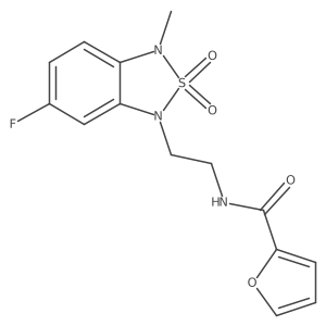 N-(2-(6-fluoro-3-methyl-2,2-dioxidobenzo[c][1,2,5]thiadiazol-1(3H)-yl)ethyl)furan-2-carboxamide结构式