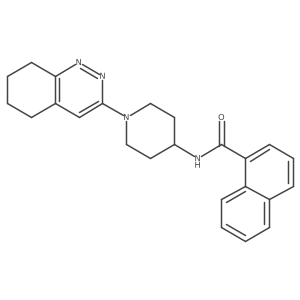 N-(1-(5,6,7,8-tetrahydrocinnolin-3-yl)piperidin-4-yl)-1-naphthamide结构式