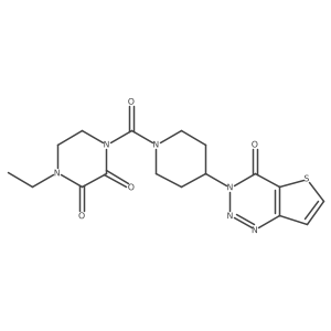 1-ethyl-4-(4-(4-oxothieno[3,2-d][1,2,3]triazin-3(4H)-yl)piperidine-1-carbonyl)piperazine-2,3-dione结构式