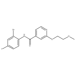 N-(2-bromo-4-fluorophenyl)-2-(2-methoxyethoxy)isonicotinamide结构式