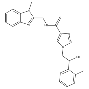 1-(2-(2-fluorophenyl)-2-hydroxyethyl)-N-((1-methyl-1H-benzo[d]imidazol-2-yl)methyl)-1H-1,2,3-triazole-4-carboxamide Structure