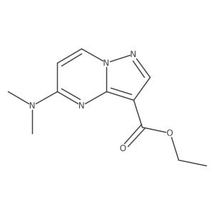 Pyrazolo[1,5-a]pyrimidine-3-carboxylic acid, 5-(dimethylamino)-, ethyl ester结构式