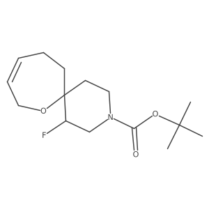tert-Butyl 1-fluoro-7-oxa-3-azaspiro[5.6]dodec-9-ene-3-carboxylate Structure