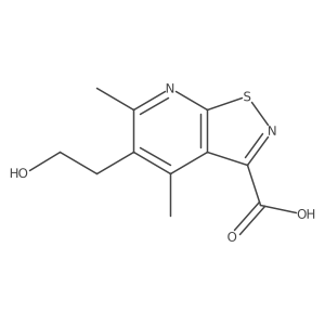 5-(2-Hydroxyethyl)-4,6-dimethyl-[1,2]thiazolo[5,4-b]pyridine-3-carboxylic acid Structure