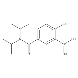 (2-Chloro-5-(diisopropylcarbamoyl)phenyl)boronic acid结构式